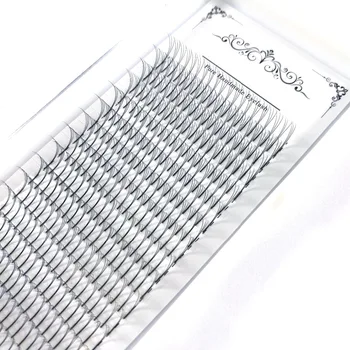 

3D Russian Volume Eyelashes Extension Short Stem Pre made Fans Lash CD Curl Hot Selling Eyelash Individual Extensions for beauty