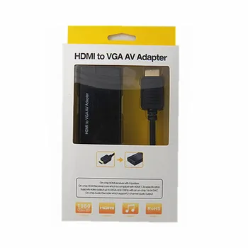 

HDMI to VGA Adapter for PS4 Pro Raspberry Pi 3 2 Chromebook TV HDMI VGA Adapter Cable with Audio 3.5 mm jack