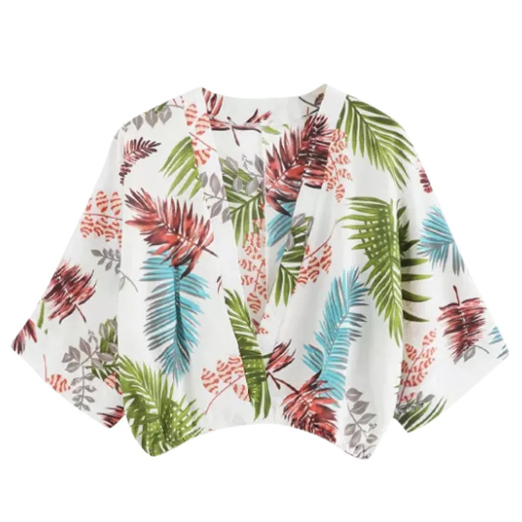 

Bluzki Damskie Women clothes 2019 Women Fashion shirt Short Sleeve Flower Printed Casual Tops Blouse blusas mulher elegantes