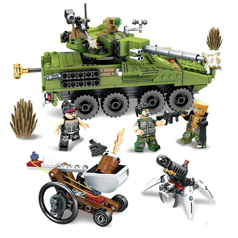 

Black Gold Series Bricks Building Block Tanks Model Boys'Military Defence Assemble Compatible DIY Kid's Educational Toys Boy Toy