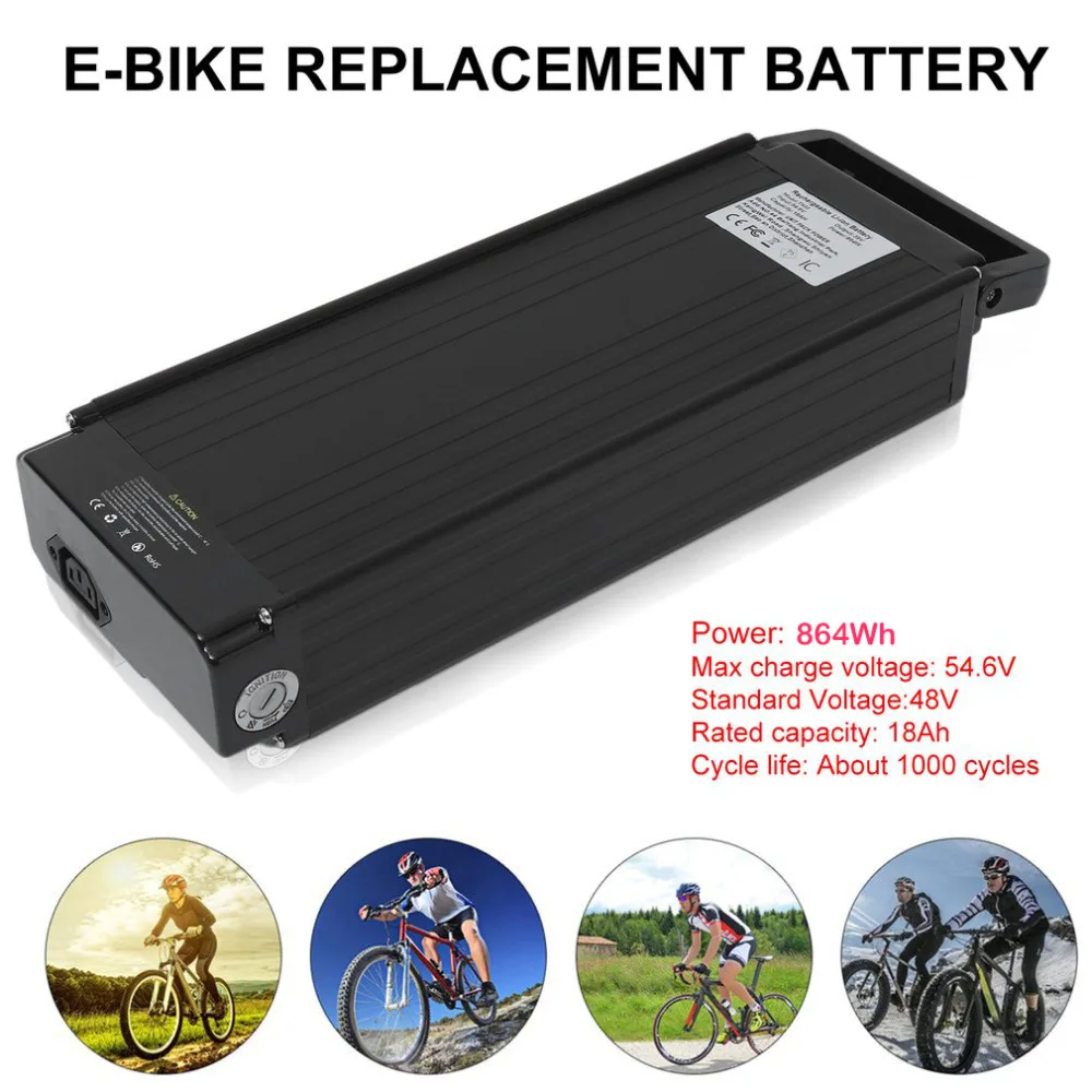 

48V 18Ah 864Wh Electric Bicycle Battery Professional E-Bike Replacement Battery Portable Electric Bike Conversion Kit EU Plug