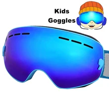 Лыжные очки Анти-туман Spherica лыжные очки UV400 занятий сноубордом, лыжами на снежную погоду мотокросса защитные очки для лыж От 4 до 16 лет