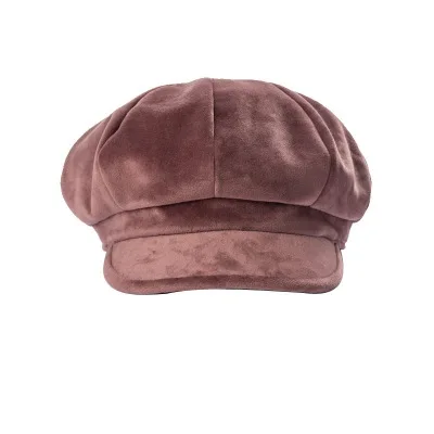 2018 New Men And Women Hat Autumn Winter Cap Fashion Korean Version Of The Velvet Light Board Octagonal Hat Retro Cap HC53 (12)