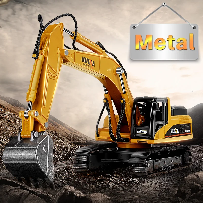 DODOELEPHANT 1:50 Alloy Excavator Truck Car Autotruck Breaking Hammer Vehicles Model Diecast For Boys Toy Gift Kid Excavator TOY