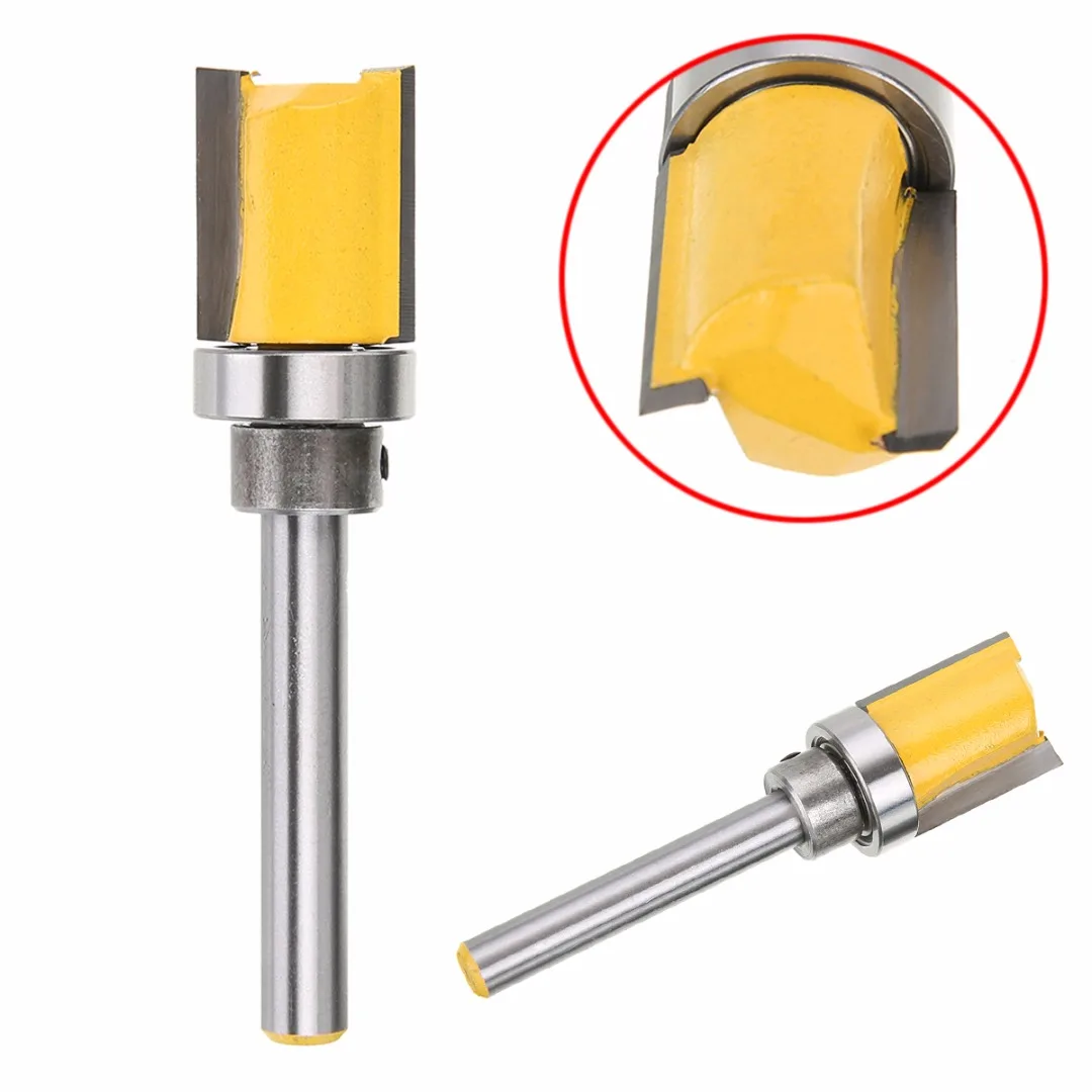 1pc Mayitr Flush Trim Template Router Bit 1/4 Shank Woodworking Cutter