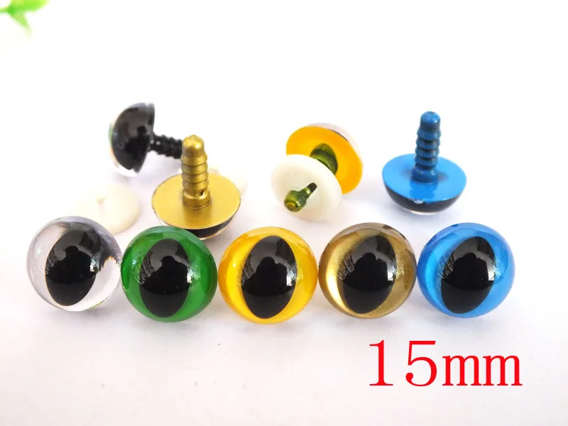 100pcs 15 mm safety eyes animal eyes green color Safety Eyes