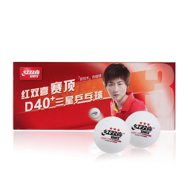 الأصلي DHS 3 نجوم D40 + تنس طاولة كرات (3 نجمة ، جديد المواد 3 نجوم الملحومة ABS كرات) البلاستيك بولي بينغ بونغ كرات