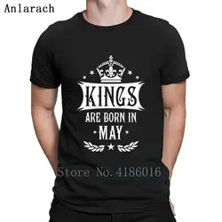 16 Kings Are Born In May King с днем рождения футболка для мужчин хлопок дешевые продажи топы корректирующие уличная создать Веселые летн