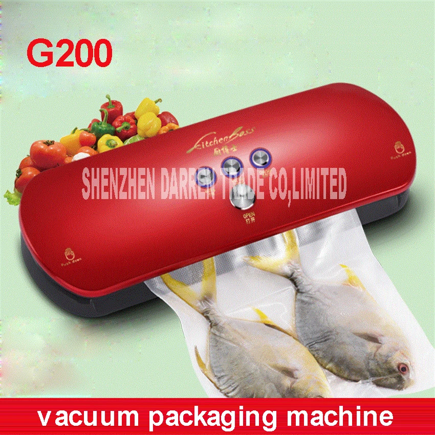 ФОТО 100-240VAC KitchenBoss sealer Empty Family Vacuum Automatic Sealing System Keeps Cool up G200Vacuum packaging machine ABS Shell