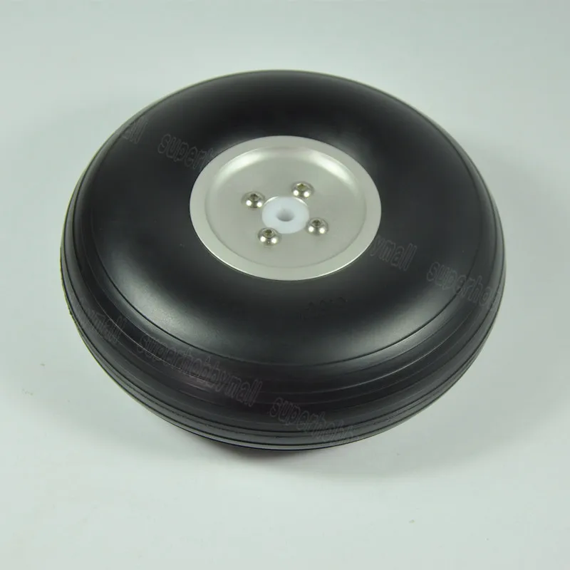 1 Pair Of 5.5" PU Wheels RC Airplane Wheels With Aluminum Hub D140mm