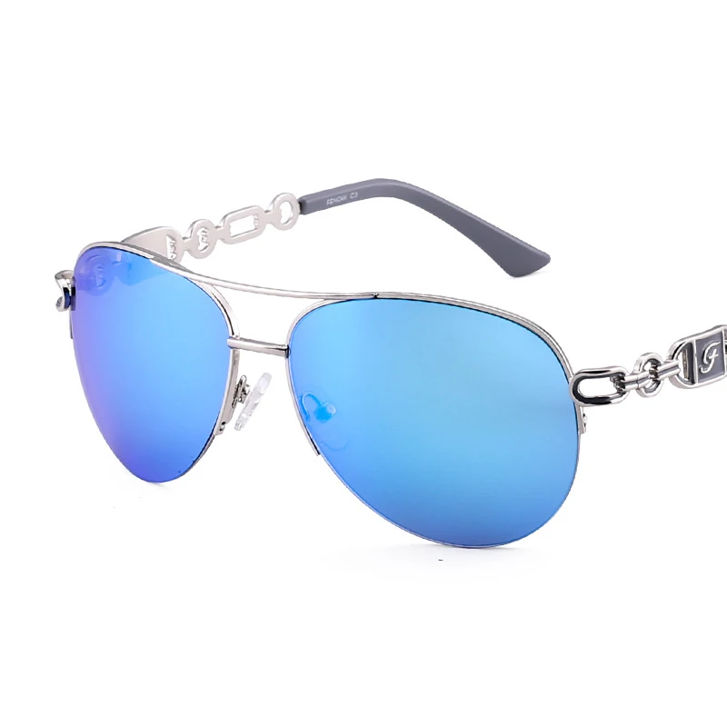 SIMPRECT, ретро пилот, поляризационные солнцезащитные очки для женщин, UV400, зеркальные, для вождения, солнцезащитные очки, высокое качество, Ретро стиль, брендовые, металлические солнцезащитные очки - Цвет линз: C3 MIRROR BLUE