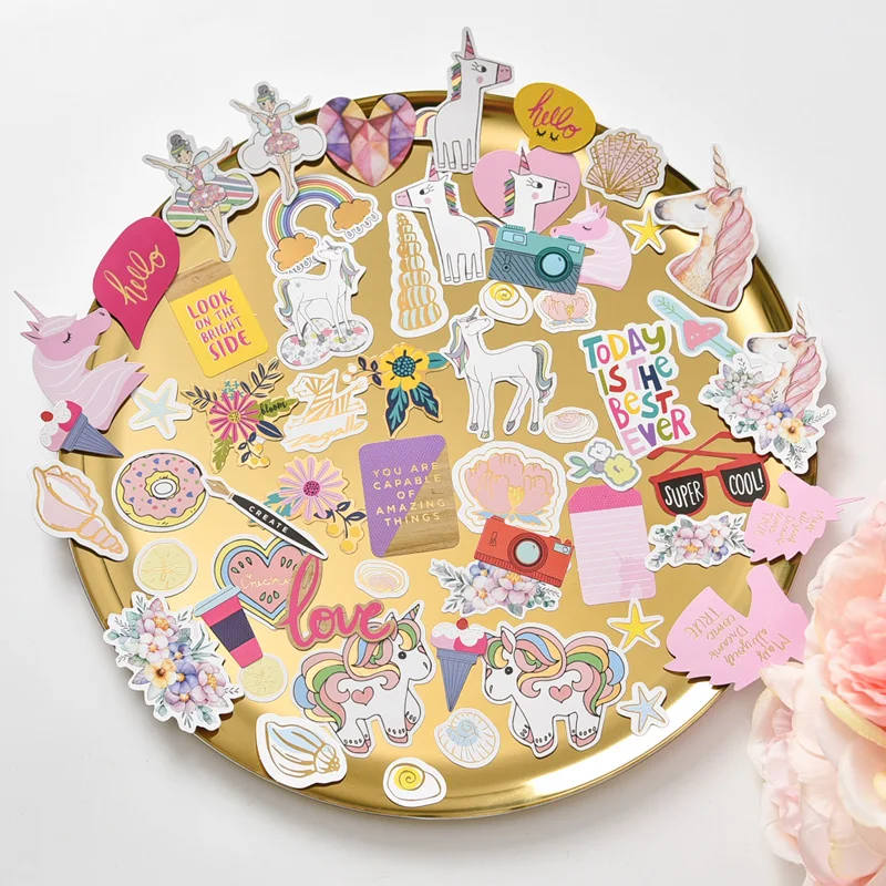 

45pcs Cute Unicorn Stickers for Scrapbooking Happy Planner/Card Making/Journaling Project