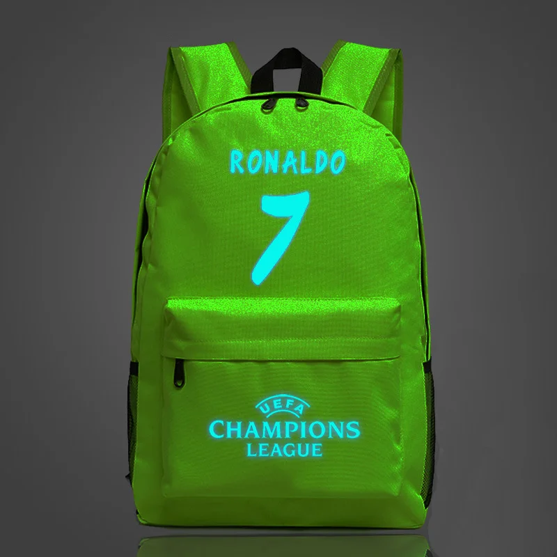 Luminous Teenage Backpack Boys Girls School Bags C Ronaldo Printing Schoolbags Night Rucksack Satchel Mochila BP0257 (13)