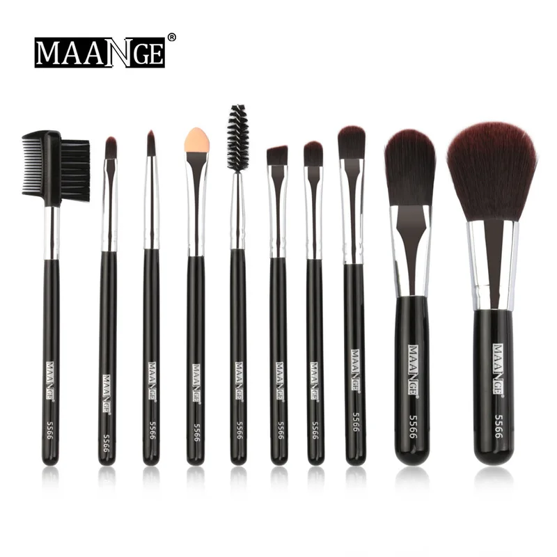 

Docolor 10PCS Makeup Brushes Professional Powder Foundation Eyeshadow Make Up Brushes Cosmetics brushes Soft Synthetic Hair