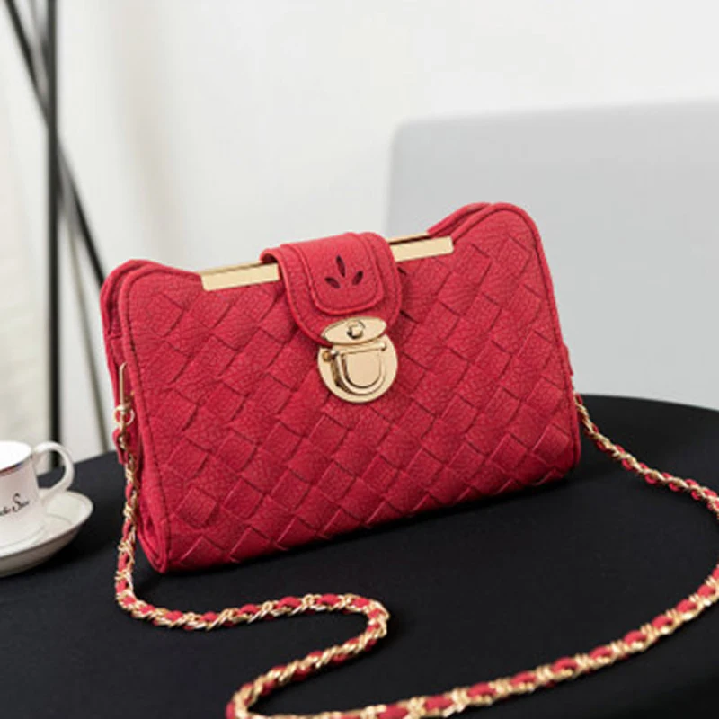 

HOLYBIRD Women Handbags Fashion New Weave Joker Clutch Bags Solid Simplicity Female Gace Crossbody Handbags For Party Date