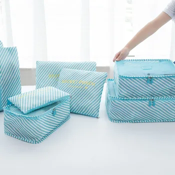 

MIWIND Women and Men Luggage Travel Bags Packing Cubes Waterproof 7 Pieces One Set Big Capacity Of Bags Unisex Clothing TDX1478