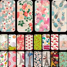 Painting Summer Fresh Fruits Pineapple Cherry Silicon Phone Cases For Apple iPhone 5C iPhone5C Case Cover Shell JMD SVZ LZCC SNR