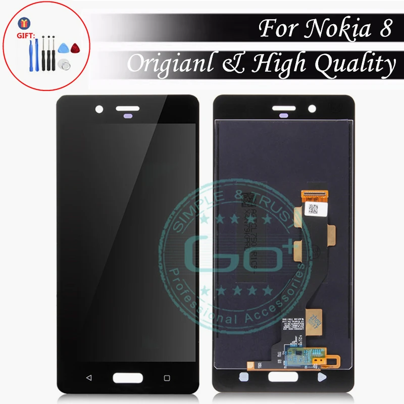 Оригинальный Для Nokia 8 ЖК-дисплей сенсорный экран панель для Nokia8 ЖК-дигитайзер