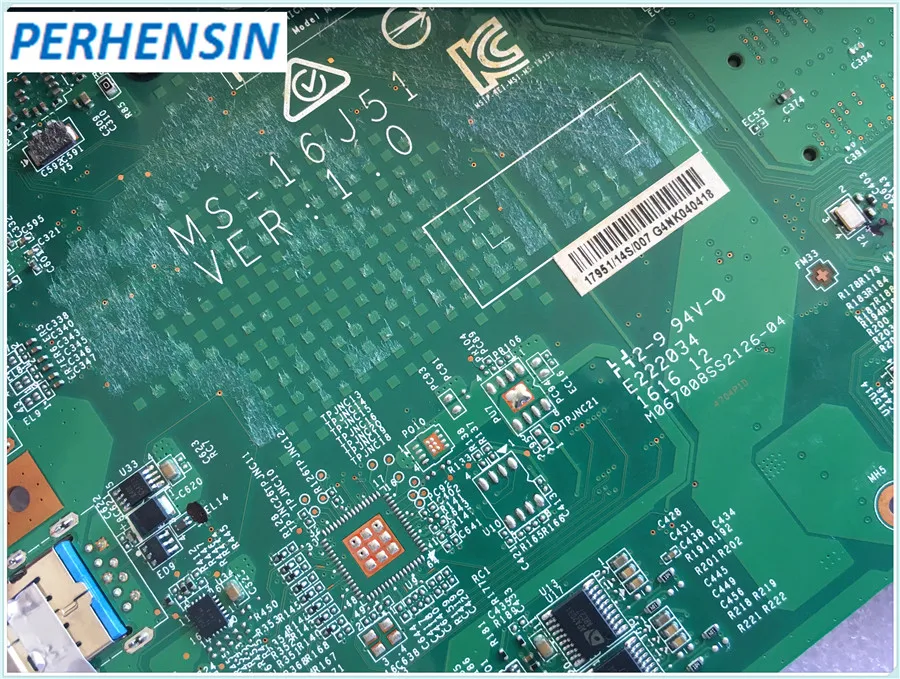 Для MSI GE62 6QD MS-17951 ms-1795 Материнская плата ноутбука MS-16J51 MS-16J5 SR2FQ GTX960M работают отлично
