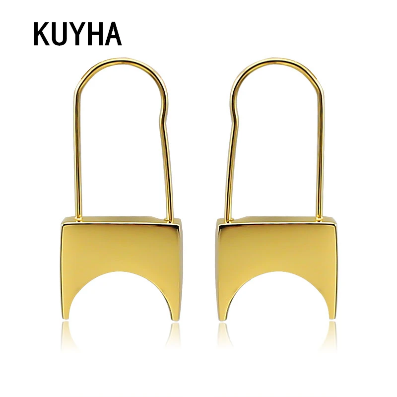 Metal Big Fashion Retro Ladies Boys Earrings Geometric Style Key Pendant Earring For Women Unique Gift Engagement Jewelry