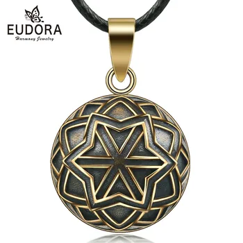 

Eudora 20mm Copper Celtics Flower Mexican Harmony Bola Ball Pendant Necklace for Pregnancy Women Vintage fine Jewelry N14NB330