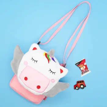 Soft Plush Unicorn Messenger Bag