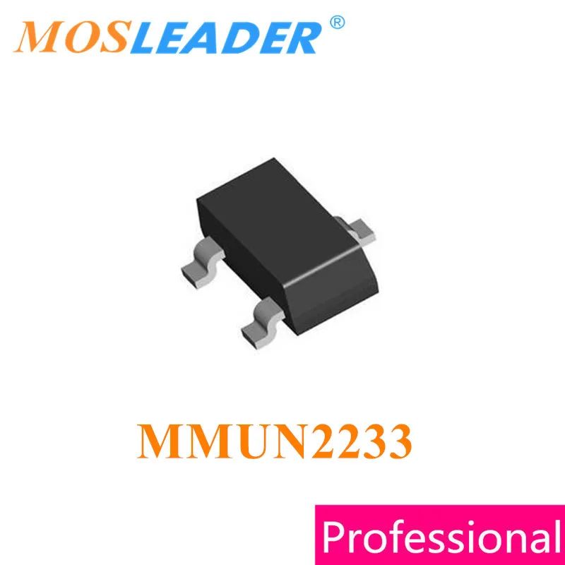Mosleader MMUN2233 SOT23 3000 шт. mmun223lt1g NPN 50 в 100 мА 0 1a сделано Китае высокое качество |