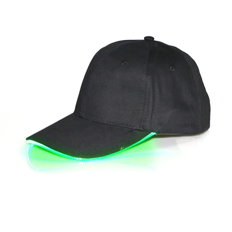 Светодиодная светлая крышка, командная бейсбольная кепка для женщин и мужчин, облегающая Кепка, светится в темноте, спортивная шапка для рыбалки и путешествий
