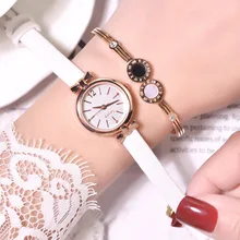 

Elegant Bow Design Ladies Bracelet Watches 2021 Luxury Fashion Brand Women Watch Small Female Quartz Leather White Wristwatches