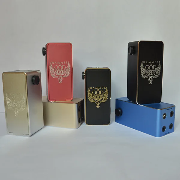 

E Cigarette Hammer of God V2 Box Mod fit 4*18650 Battery Huge Power Vaporizer Mechanical Mods Electronic Cigarette for RTA RDTA