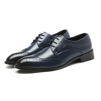 

2020 Men Brogue Leather Shoes High Quality Oxford Business Shoes for Men Wedding Party Shoes Men Lace Up Shoes