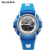 JAGA движение водонепроницаемые женские часы Студенческая пара контраст конфеты цвета волшебный цвет электронные часы браслет часы M688