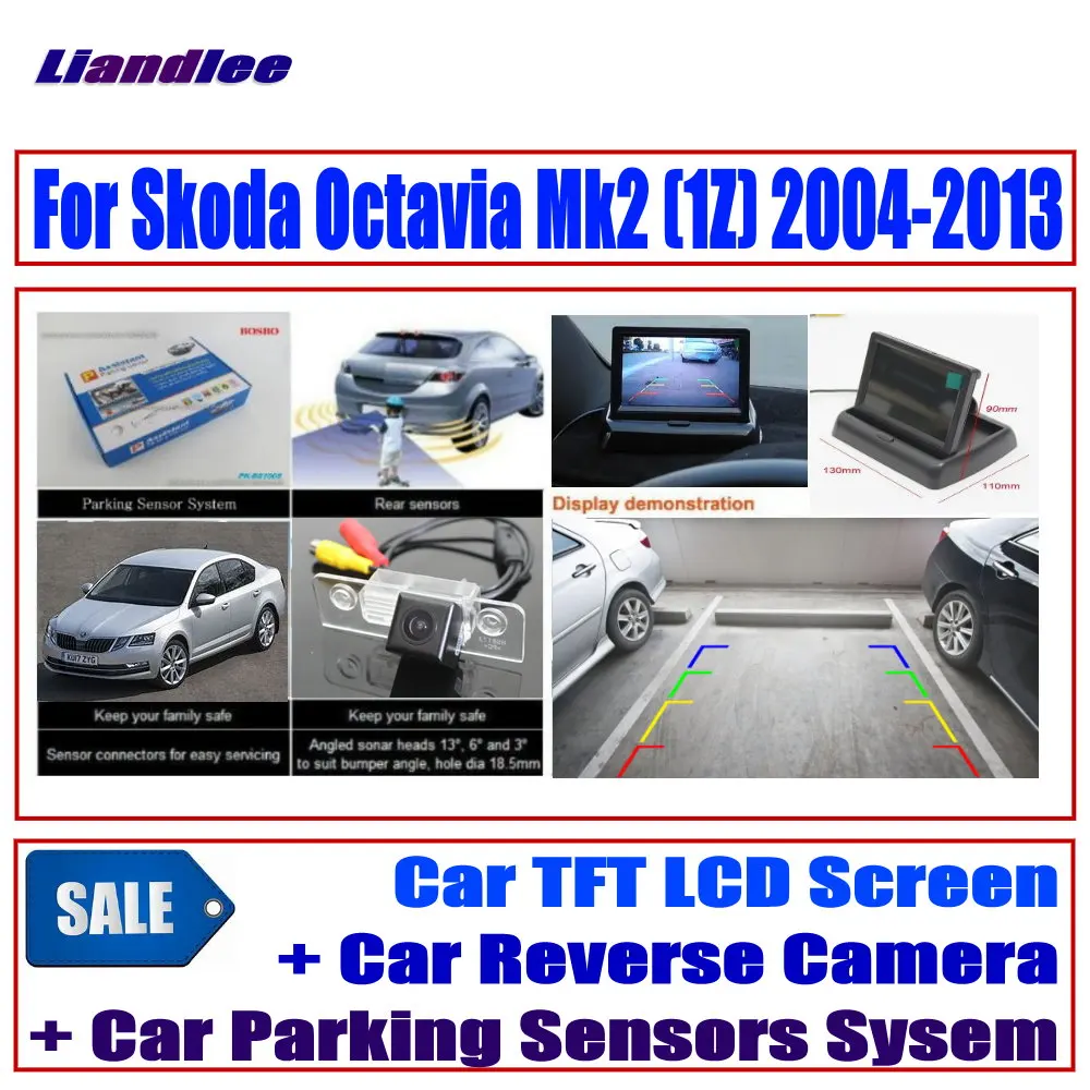 

Liandlee For Skoda Octavia Mk2 (1Z) 2004-2013 CCD Reverse Rear View Camera / Digital Parking Sensors System / HD Monitor Display