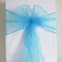 50 шт./лот органзы Председатель Пояса Таблица Ткань стул створки много Цвета вы Палочки свадьбы лук подарок украшение партии горячие модные