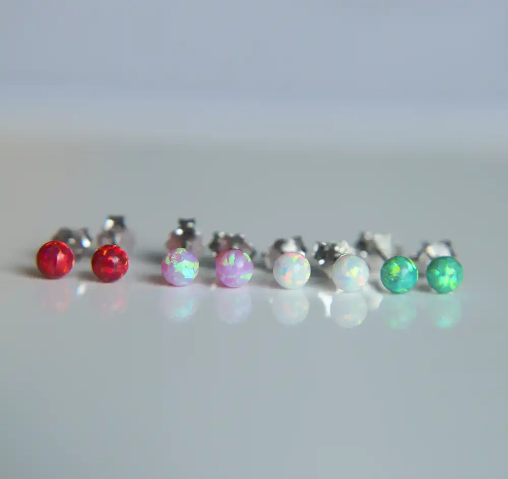 red fire opal earrings