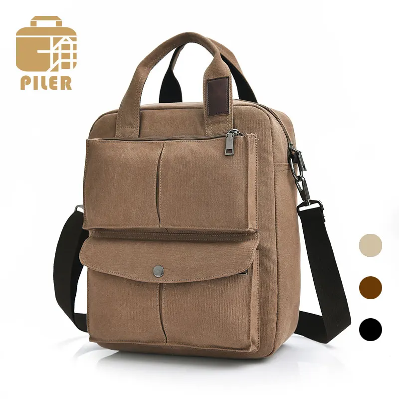

2019 High Quality Canvas Mens Messenger Bags Zipper Solid Canvas Casual Small Retro Shoulder Bag Crossbody Men Shoulder Bags