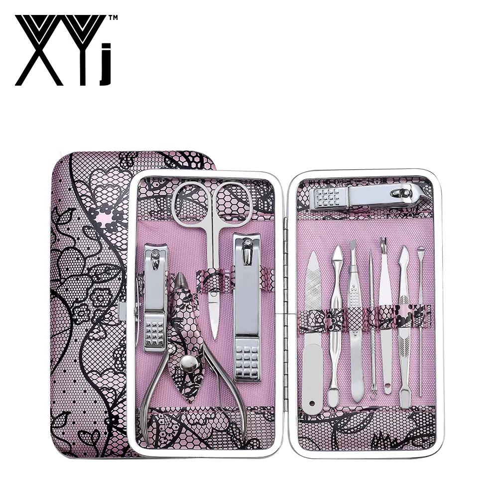 

XYj Pro Stainless Steel Nail Clipper Set Nail Tools Manicure Pedicure Set of 12pcs Travel Nail Grooming Kit with Luxurious Case