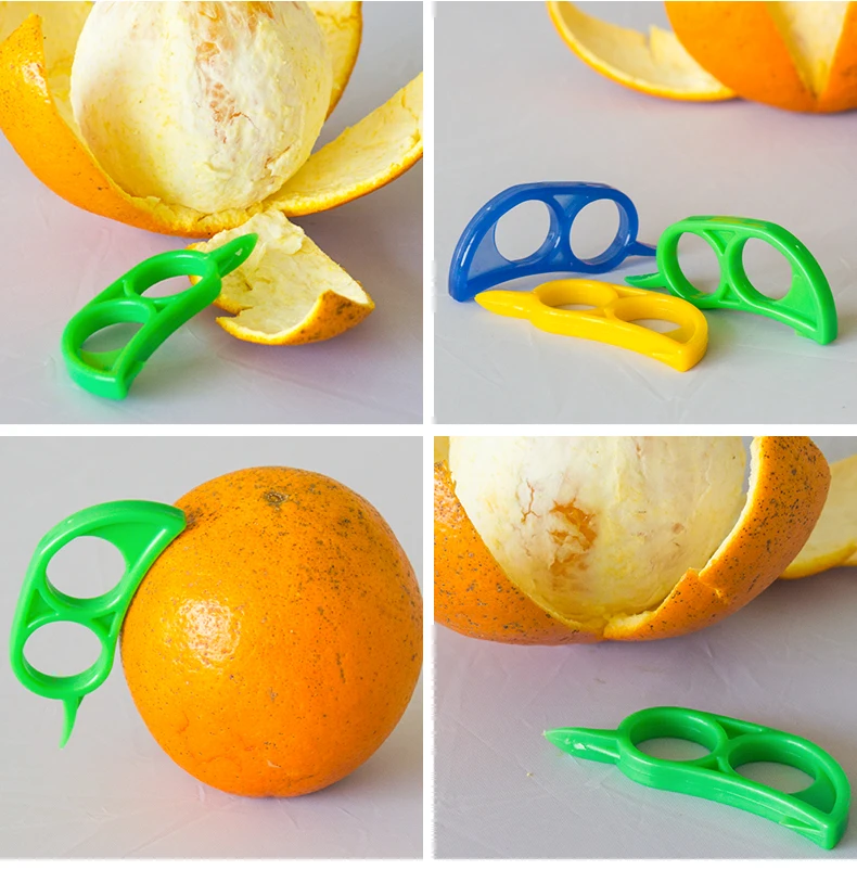 Creative Orange Peeler Easy Opener Lemon Slicer Cutter Plastic New home little mouse Cute mini plastic cut fruit stripper device