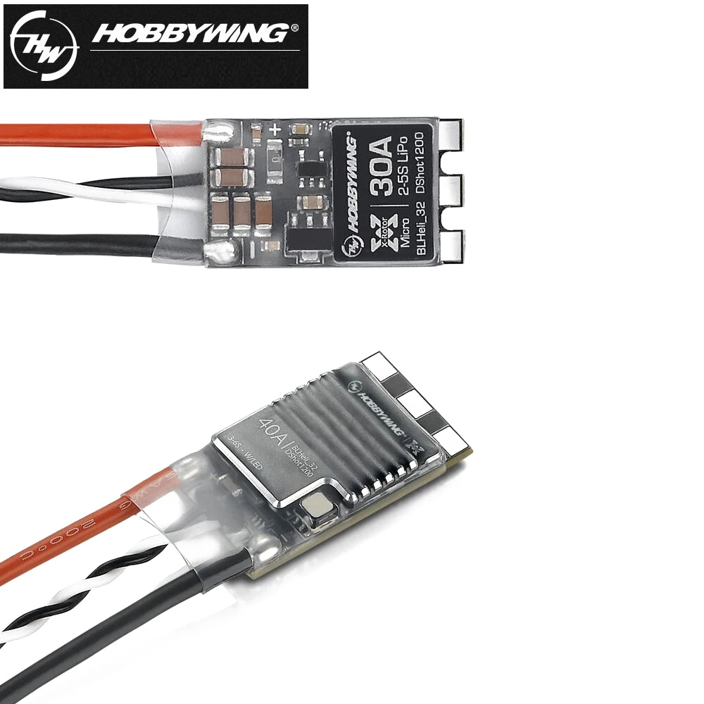 

Hobbywing XRotor Micro BLHeli_32 30A/40A ESC for DShot1200 FPV Brushless ESC Quadcopter Racing Drone