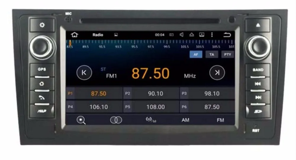 Perfect In dash 4G LTE 7"Android 9.0 Car DVD Player For AUDI A6 S6 RS6 1997-2004 Multimedia GPS Navigation Radio Stereo Steering Wheel 2