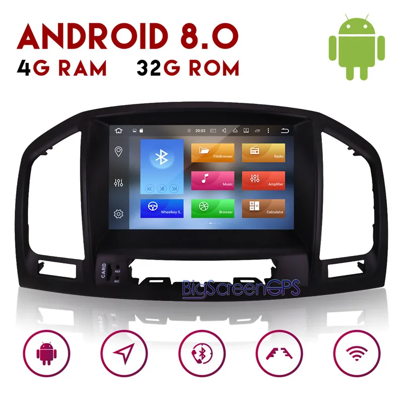 Excellent The Newest Android8.0 7.1 System Octa Core Car Radio Player GPS Navi For Opel Insignia 2008-2013 Headunit Autoradio Monitor WIFI 3