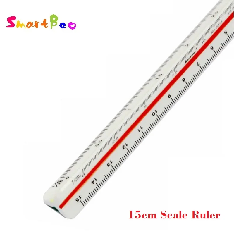 15cm Triangular Architect Scale Ruler Three sided Ruler Used by