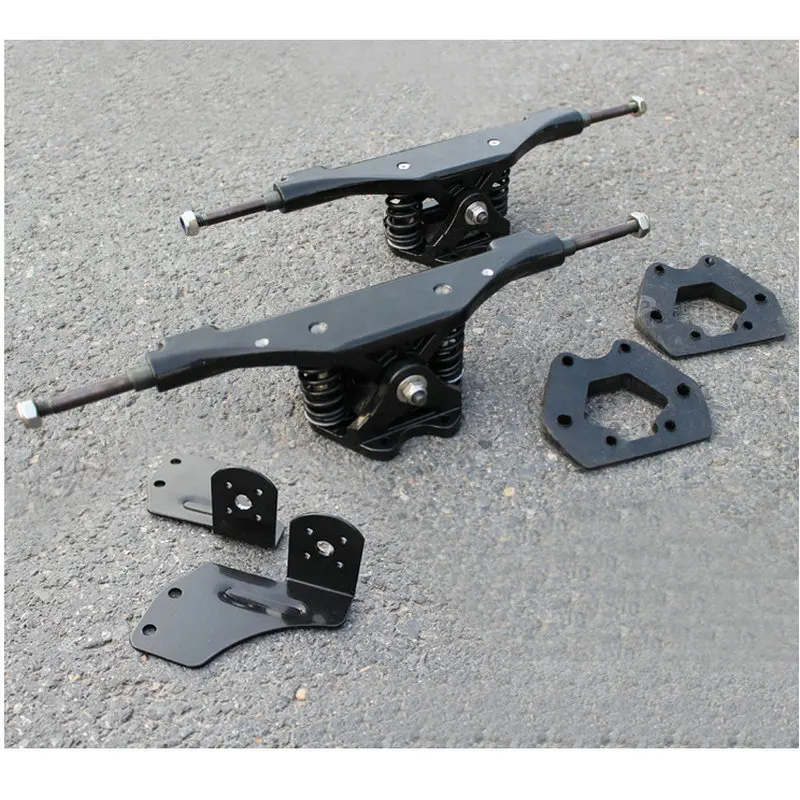 New Black 1 Pair 11inch Electric Skateboard Truck Aluminum Motor Gasket Skateboard Trucks Skate Board Bridge Riserpad