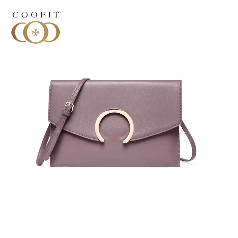 

coofit Retro Women's Fashion Simple Flap Cover Envelope Party PU Leather Shoulder Crossbody Bag For Party Wedding Bolsa Feminina