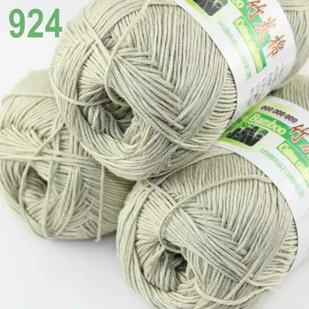 

Lot of 3 Skeins Super Soft Natural Bamboo Cotton Knitting Yarn Sage Green 924