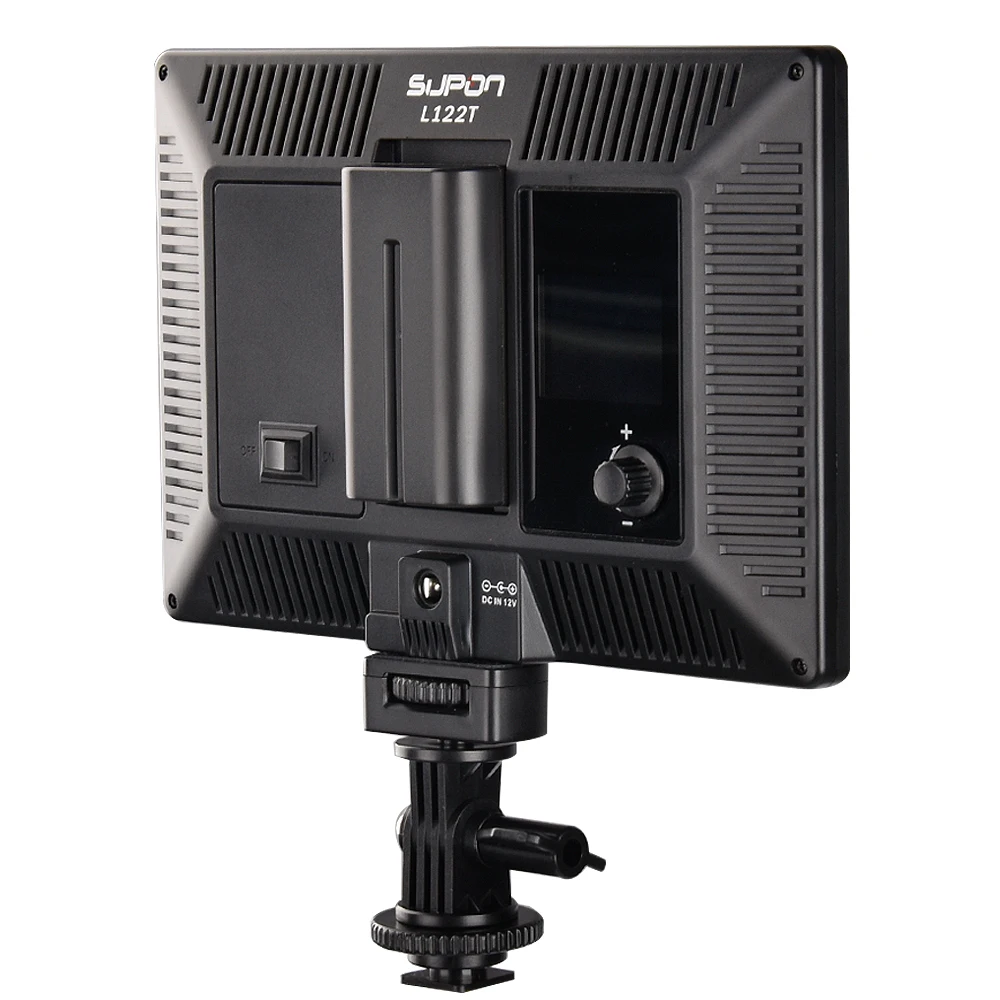  SUPON L122T LED 3300K-5600K Ultra thin LCD Bi-Color & Dimmable Studio Video Lamp Panel for Camera D - 32779376831