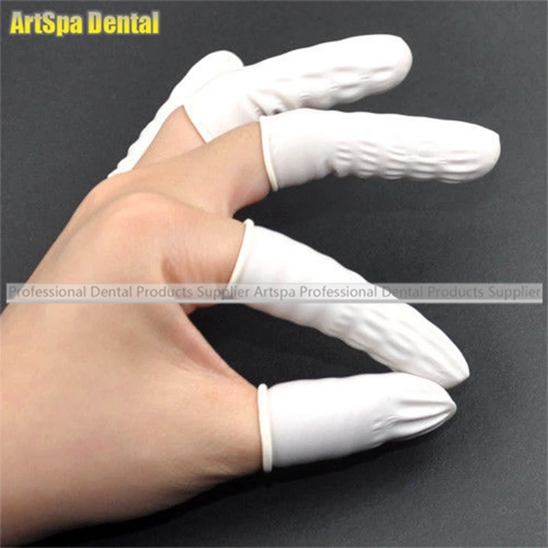 1000pcs Disposable Nail Art Latex Rubber Finger Cots Protector Work