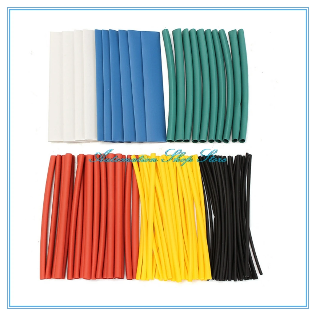 

100Pcs Assorted Halogen-Free 2:1 Heat Shrink Tube Tubing Wire Cable Sleeving for Wrap Wire Set Tubing Wrap Sleeve
