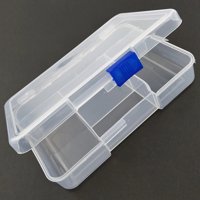 OUTKIT عالية قوة 14.3*9.9*3.3 cm مع 5 مقصورات شفافة مرئية البلاستيك الصيد إغراء مربع صندوق معالجة الصيد