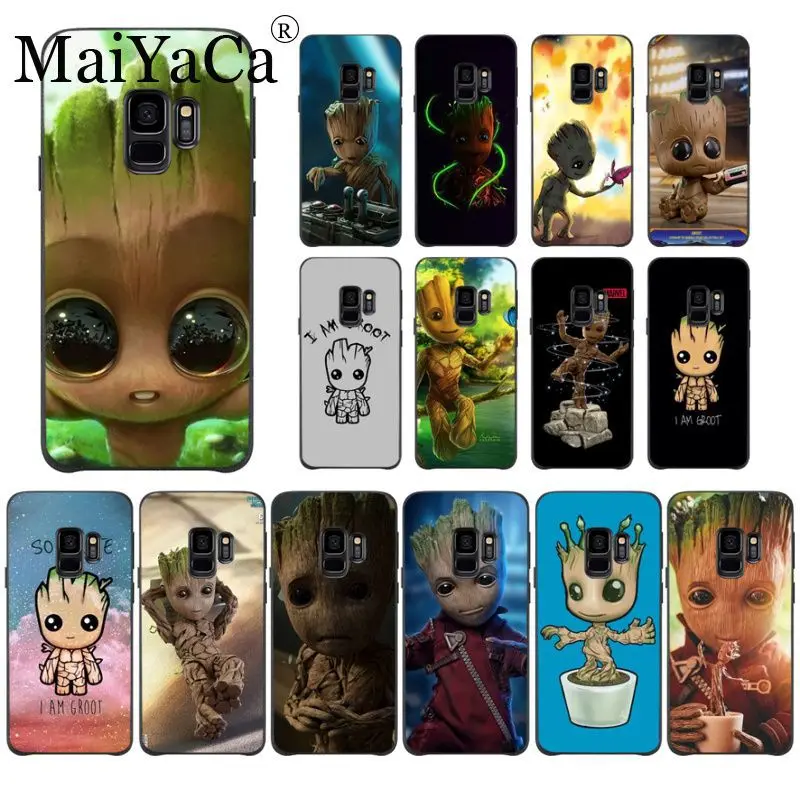 

Cute groot Customer High Quality Phone Case for samsung galaxy s8 s9 s10 plus s7 note5 note8 note9 Mobile Cover